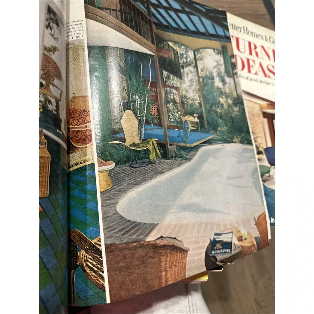 1969 April House & Garden Magazine‎ - Nice Illustrated Cover -MCM Designer Inspo